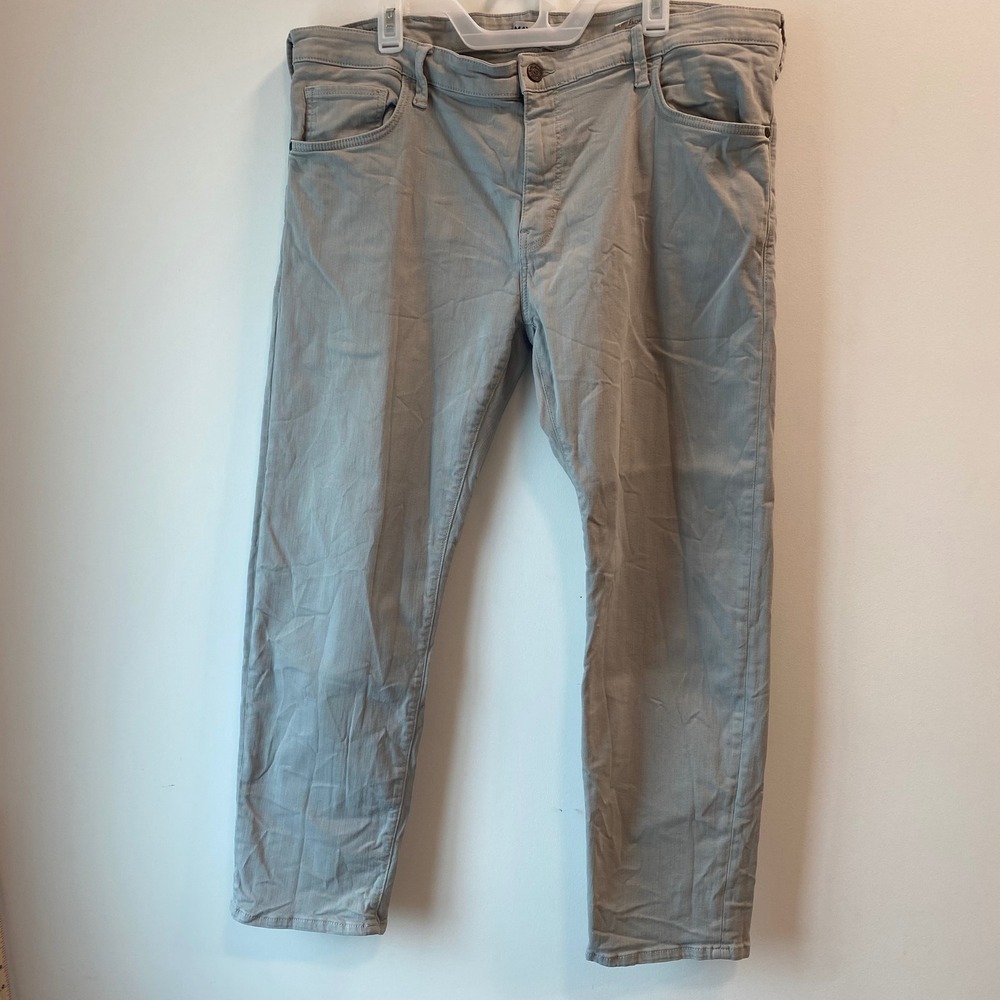 Mavi Jeans Men 40/30 Grey Zach Straight Leg Stretch Cotton Pants Casual Classic
